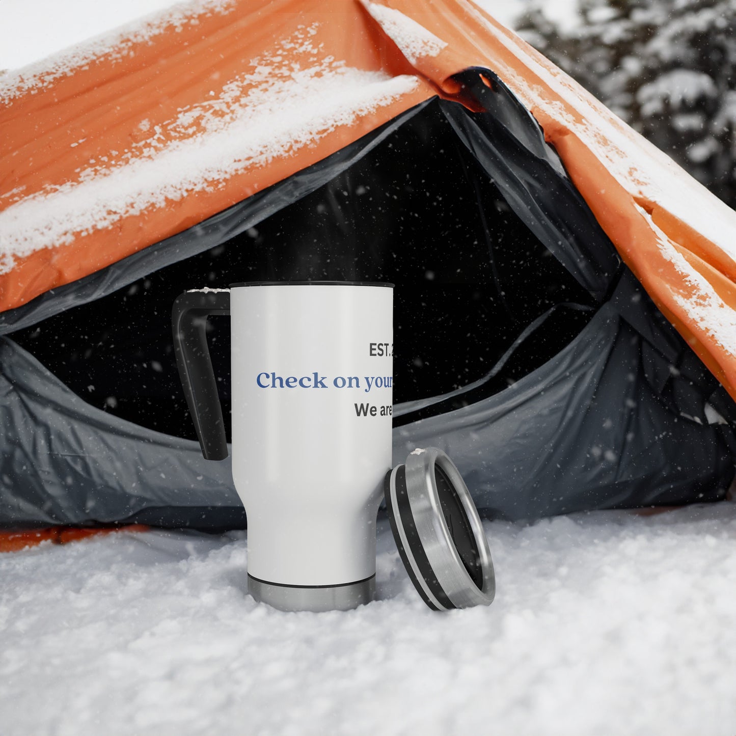 Check On Your Strong Friends Travel Mug