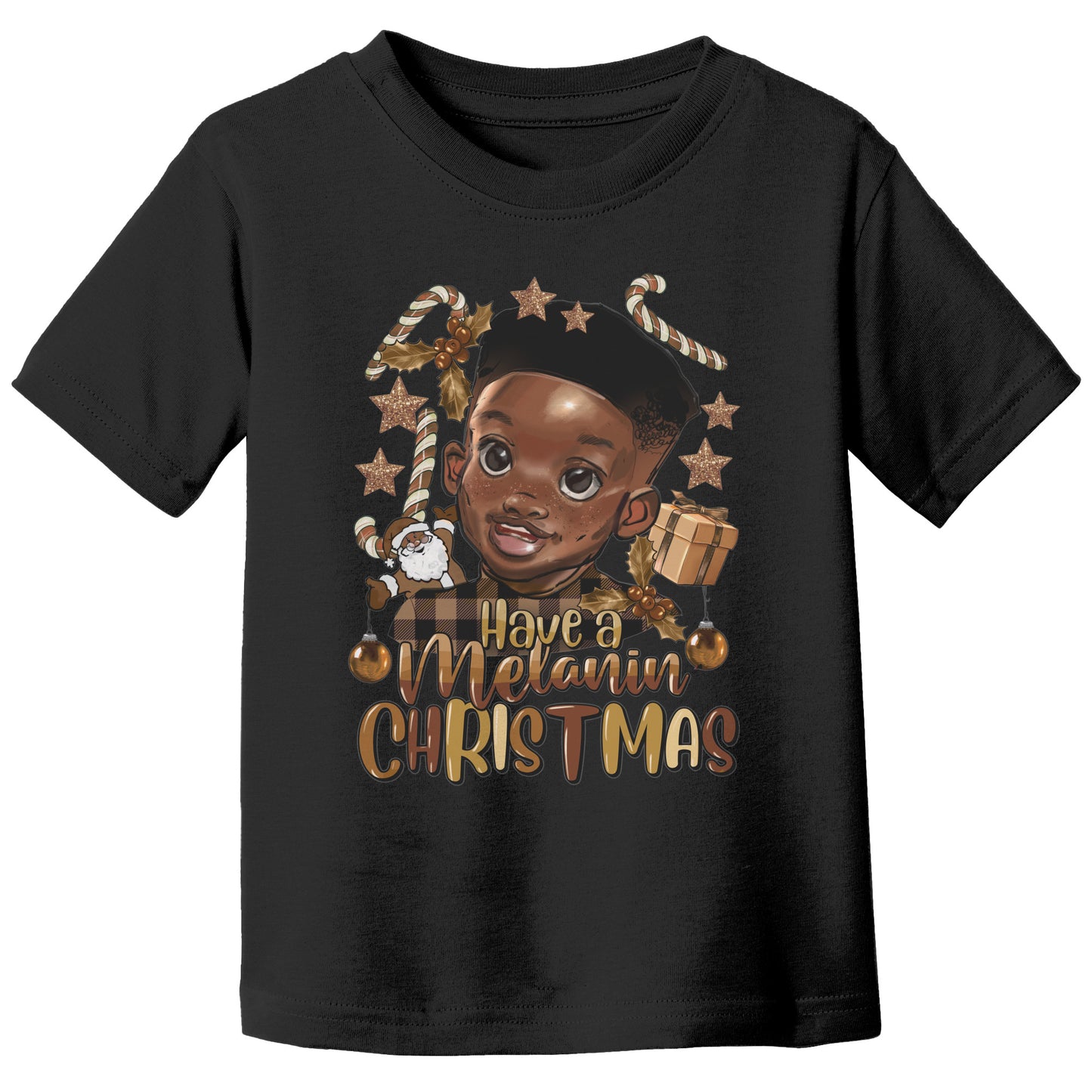 Have a Melanin Christmas Boy Toddler Tee