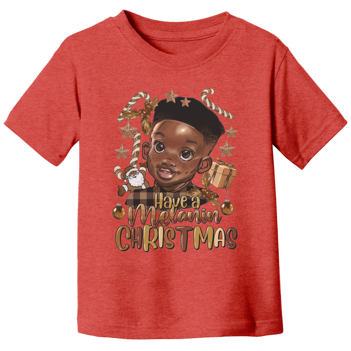Have a Melanin Christmas Boy Toddler Tee