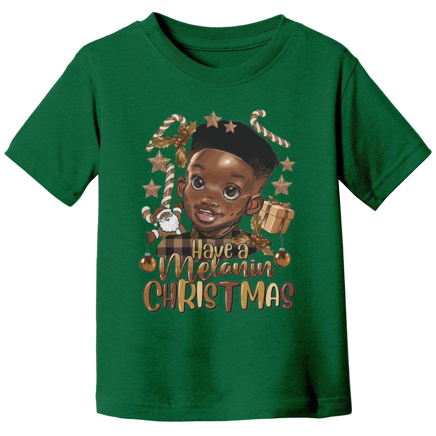Have a Melanin Christmas Boy Toddler Tee