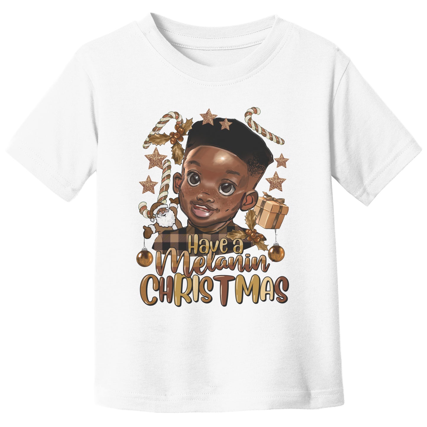 Have a Melanin Christmas Boy Toddler Tee