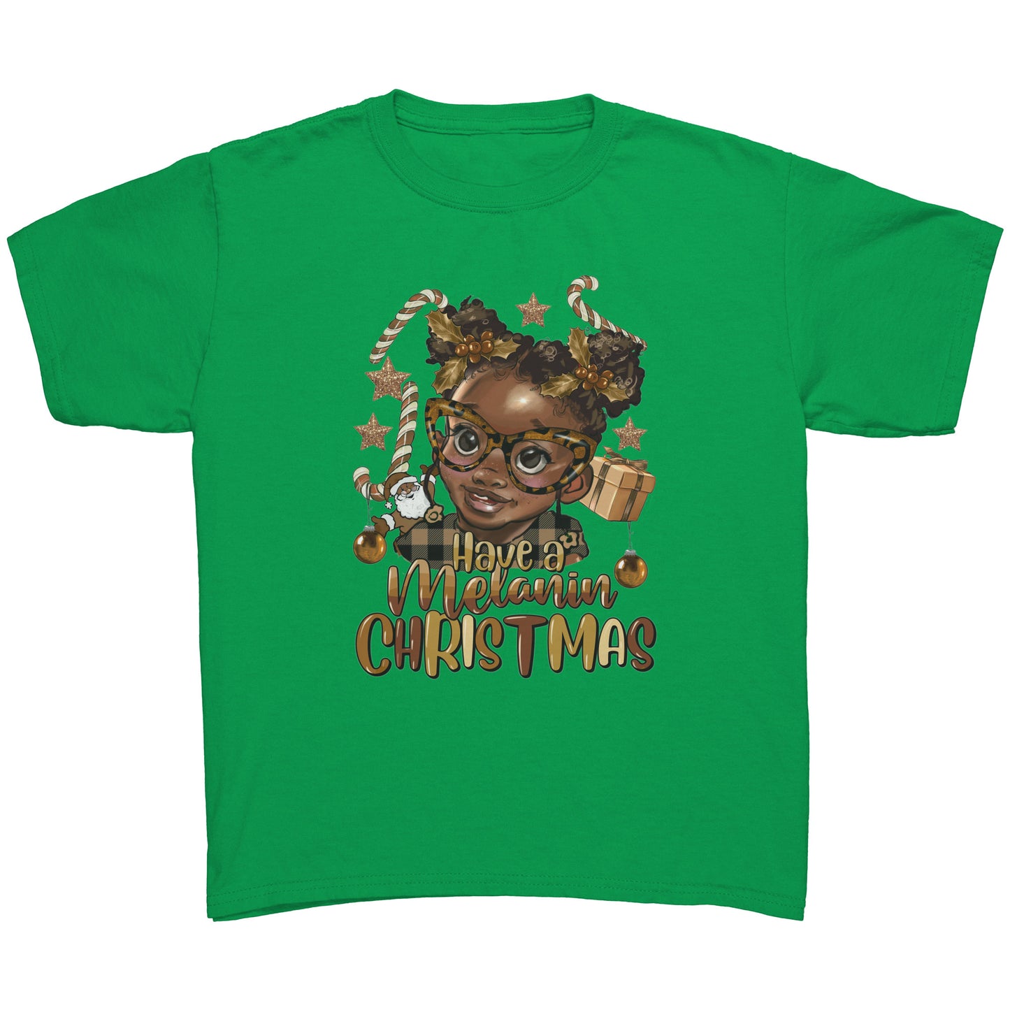 Have a Melanin Christmas Girl Child Tee