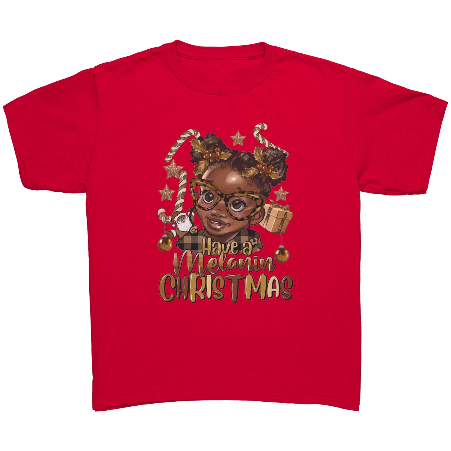 Have a Melanin Christmas Girl Child Tee
