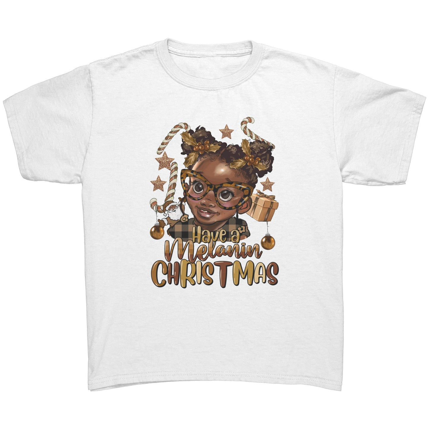 Have a Melanin Christmas Girl Child Tee