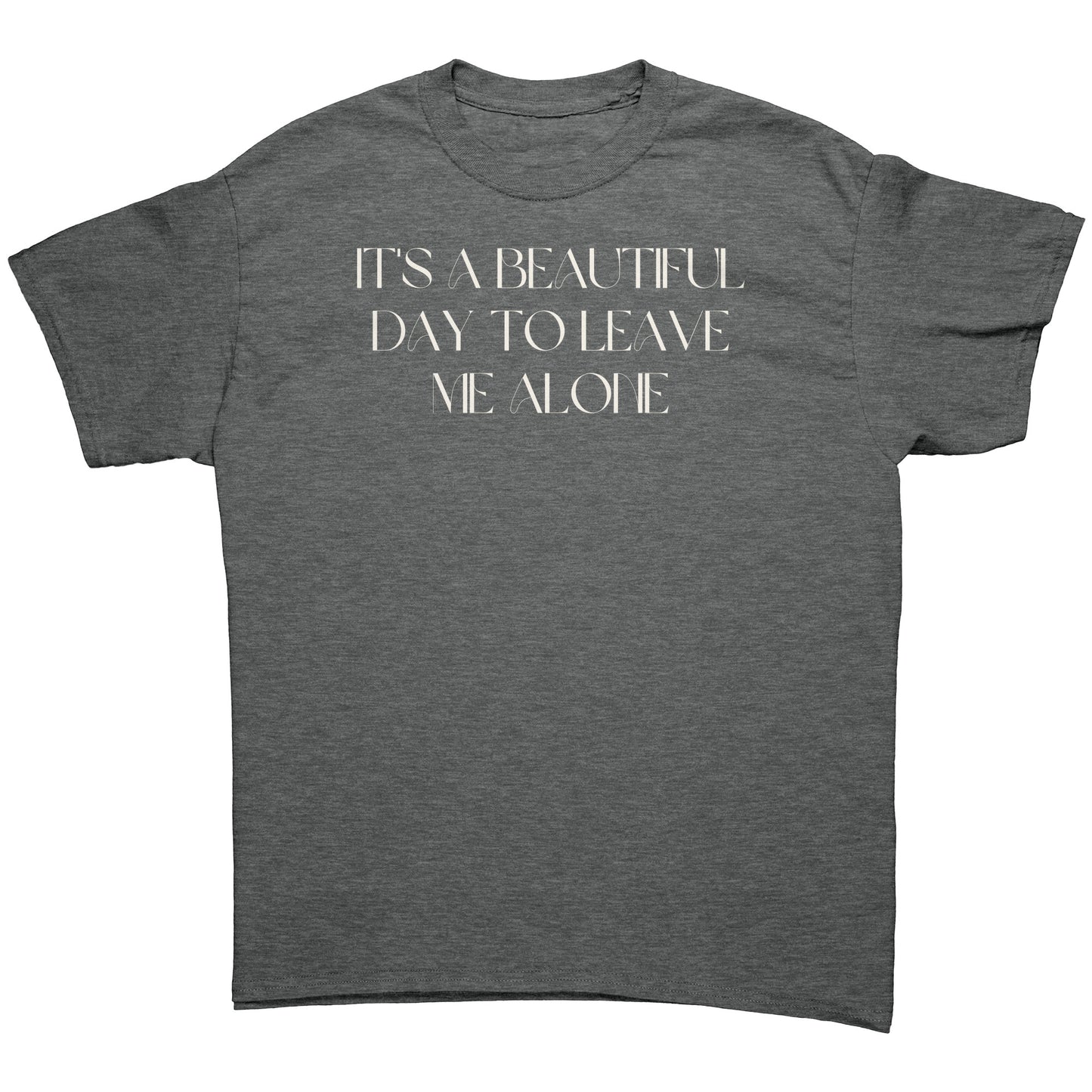 It's a beautiful day to leave me alone men's tee wl
