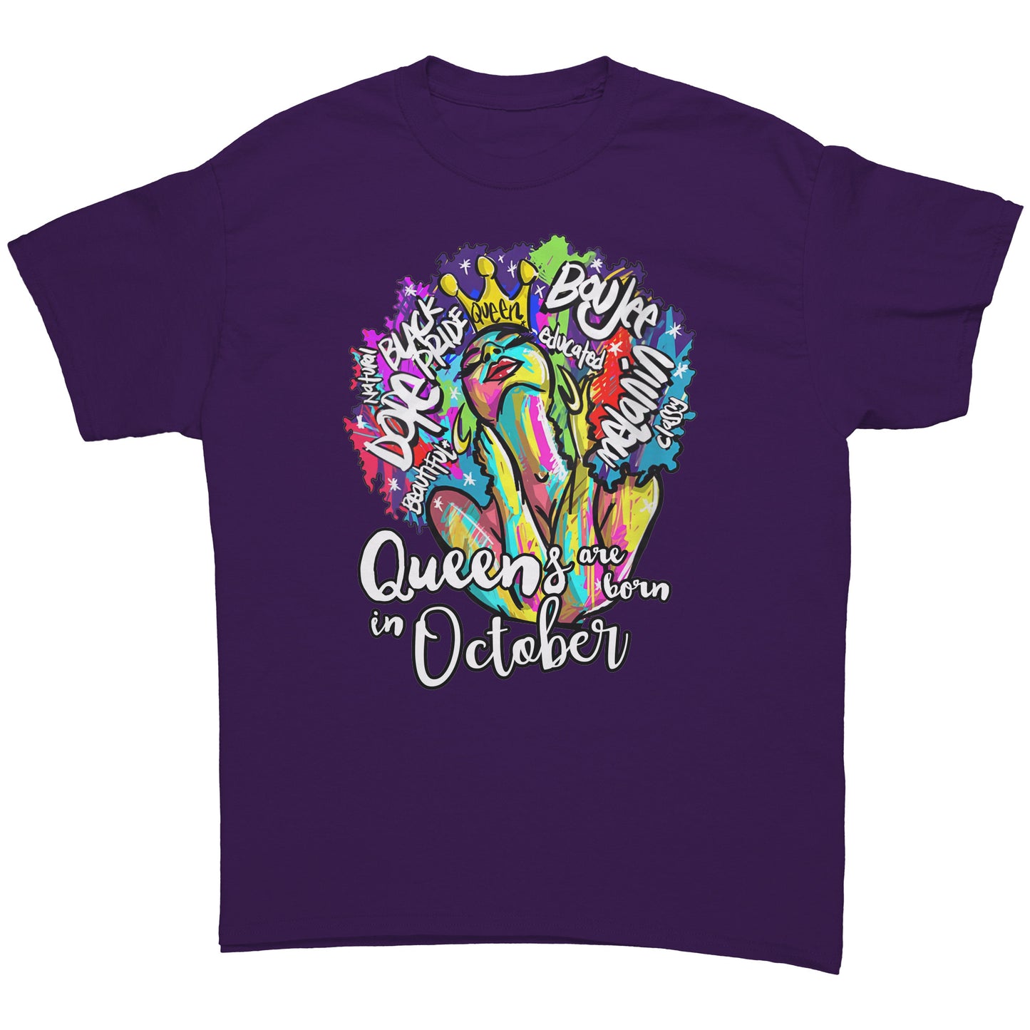 Queens Are Born In October Tee