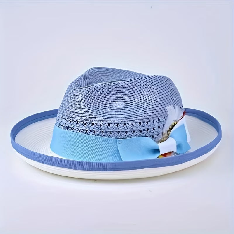 Summer Vybes Bold Hat w/Feathers