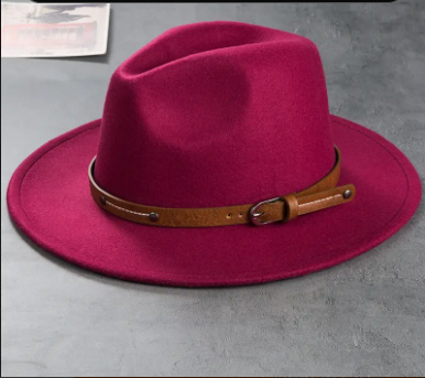 Burgundy Fedora