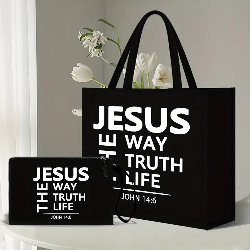 Jesus the Way, Truth, Life Tote Bag