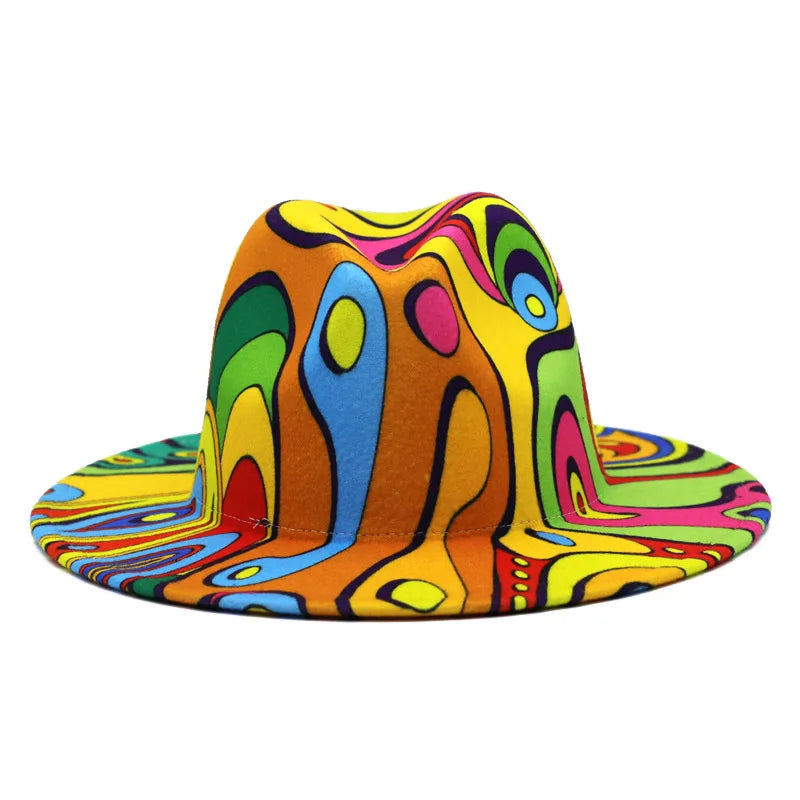 Psychedelic Yellow Fedora