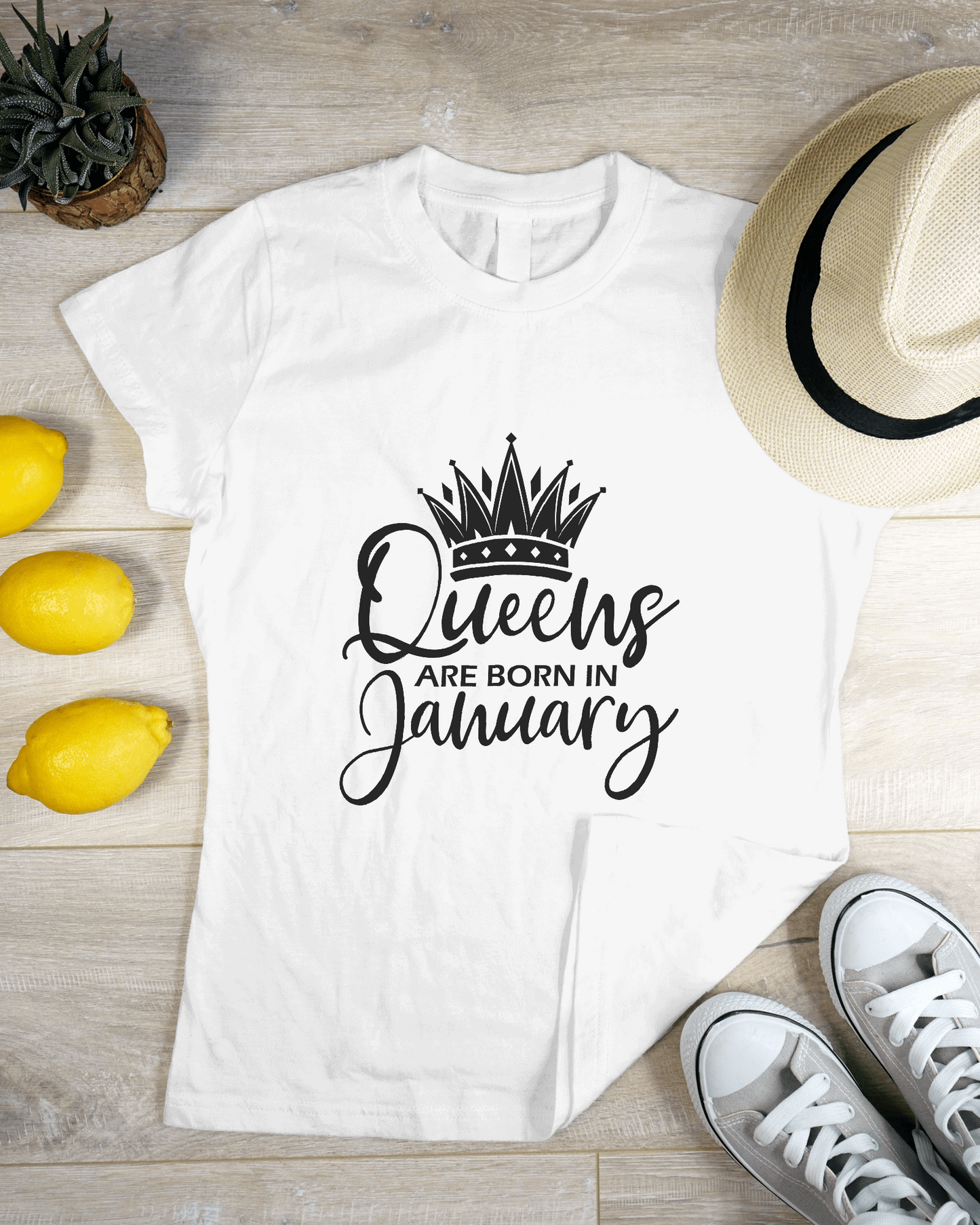 Queens Are Born In January Tee