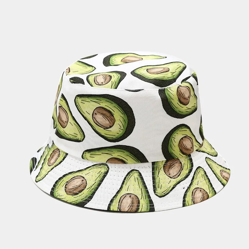 White Avocado Bucket Hat