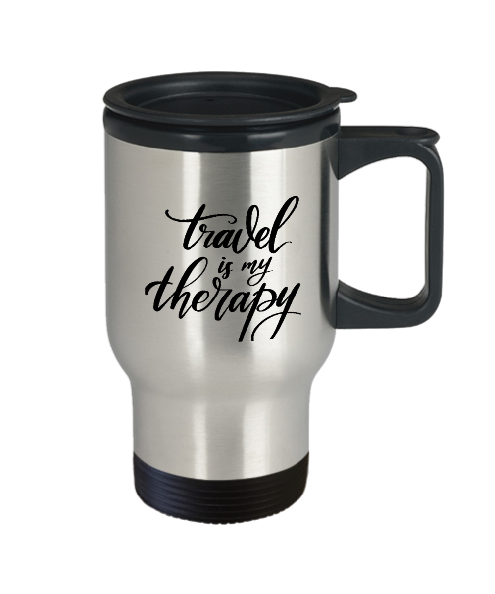 Travel Is My Therapy Travel Mug
