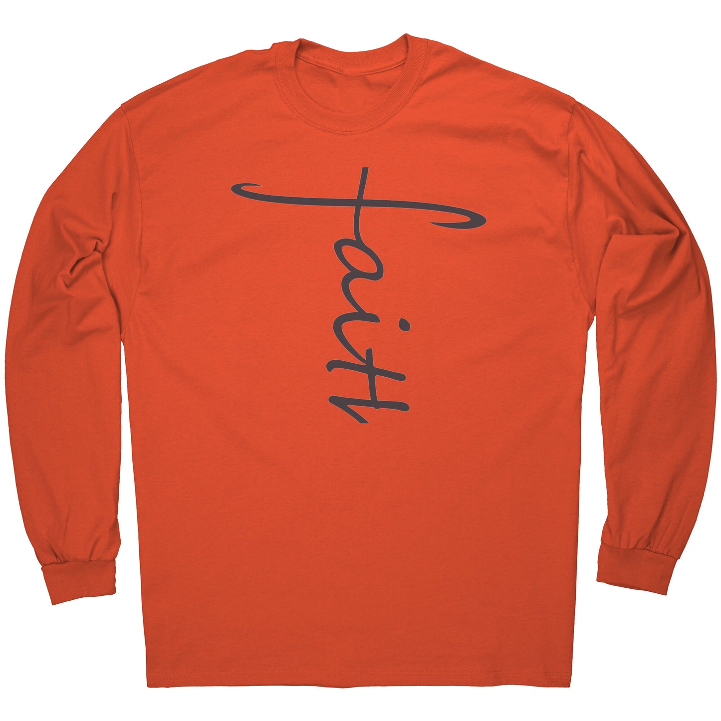 Faith Long Sleeve Tee w/black lettering