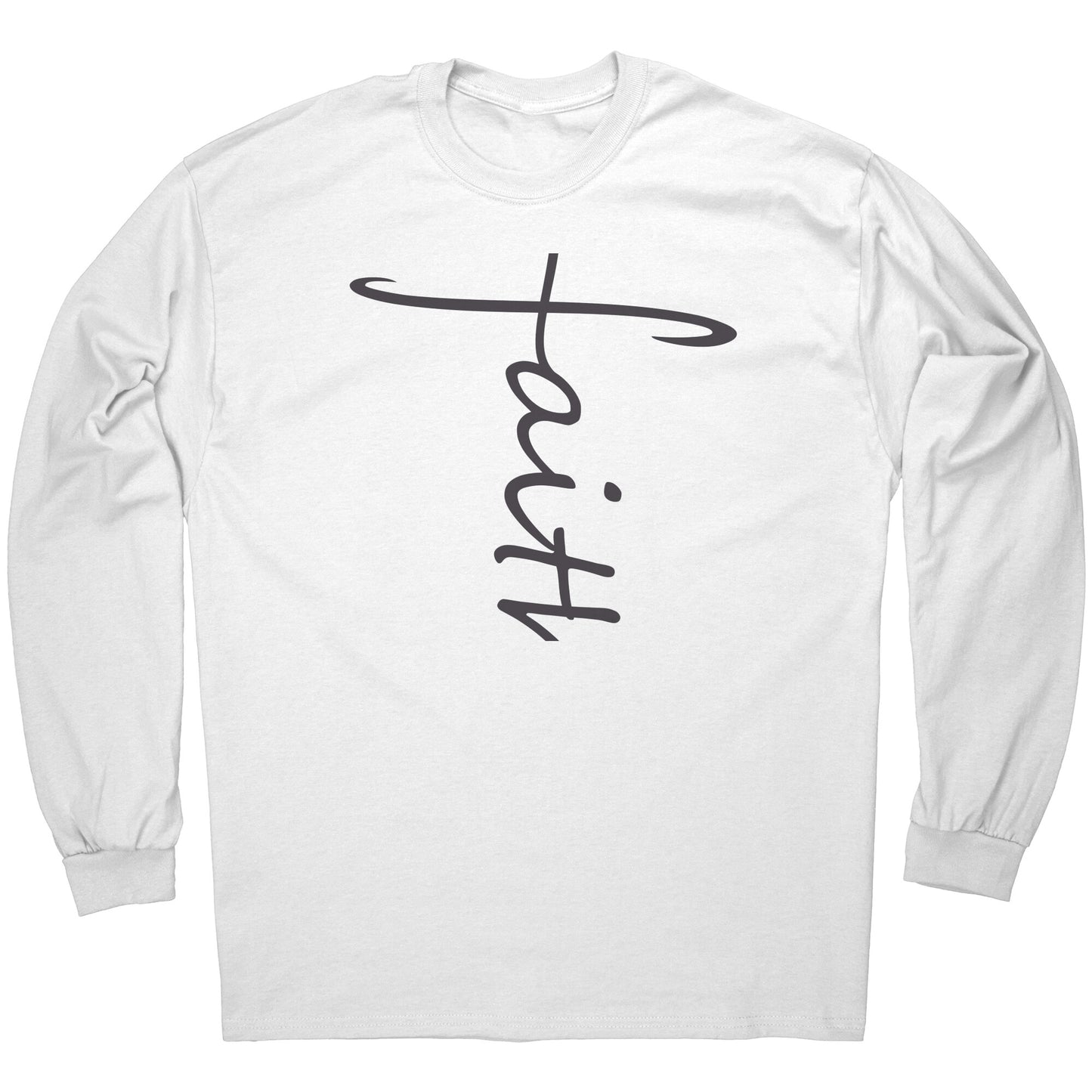 Faith Long Sleeve Tee w/black lettering