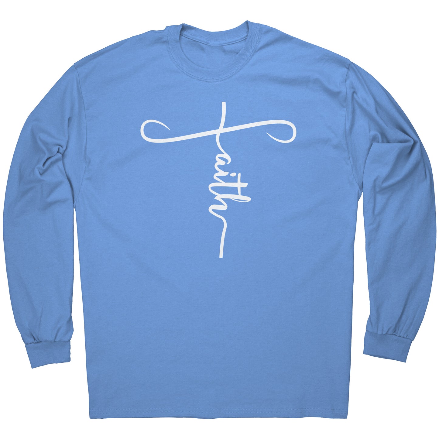 Faith Long Sleeve Tee w/white lettering