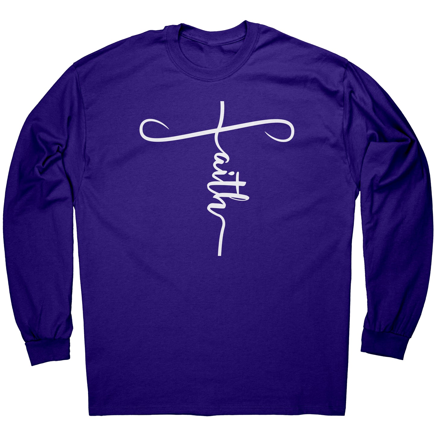 Faith Long Sleeve Tee w/white lettering