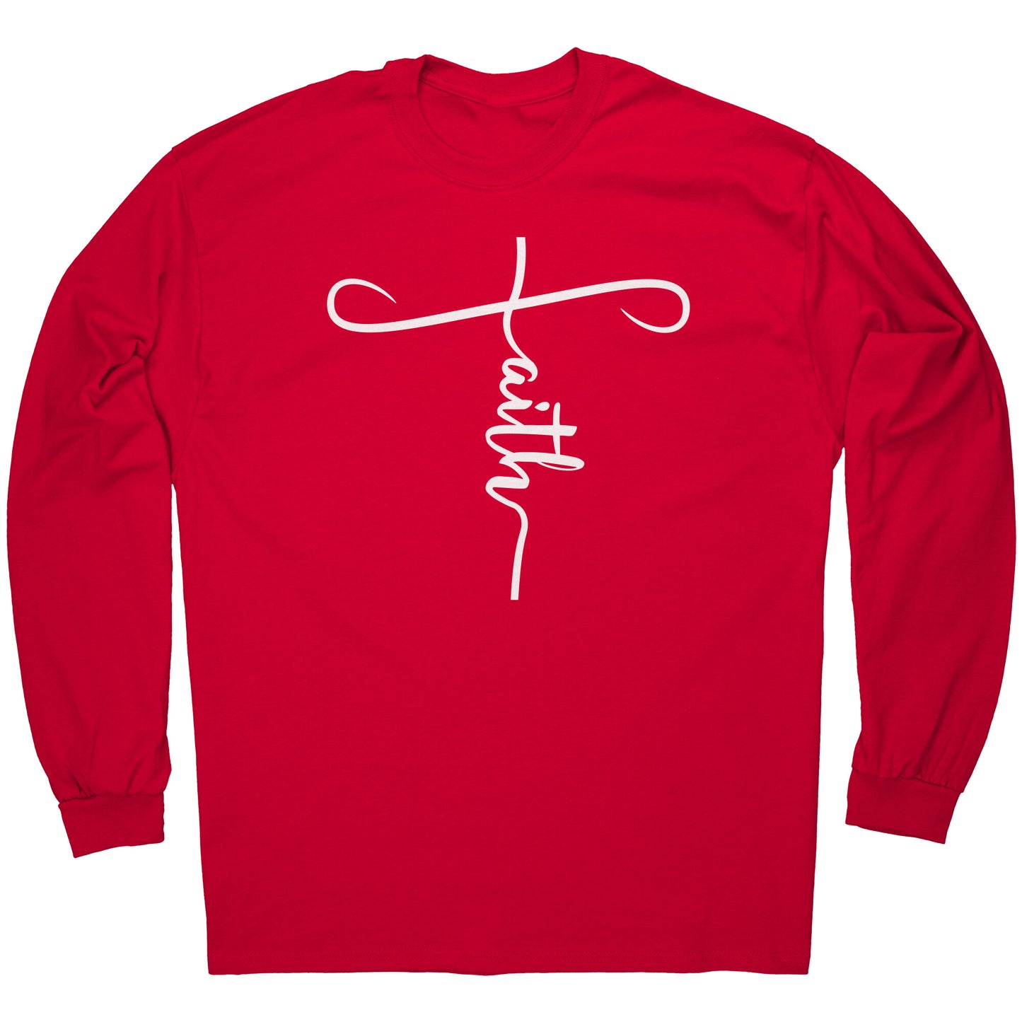 Faith Long Sleeve Tee w/white lettering