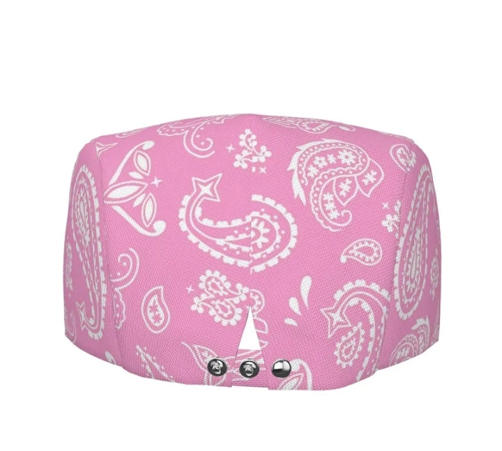 Pink Paisley Newsboy Cap