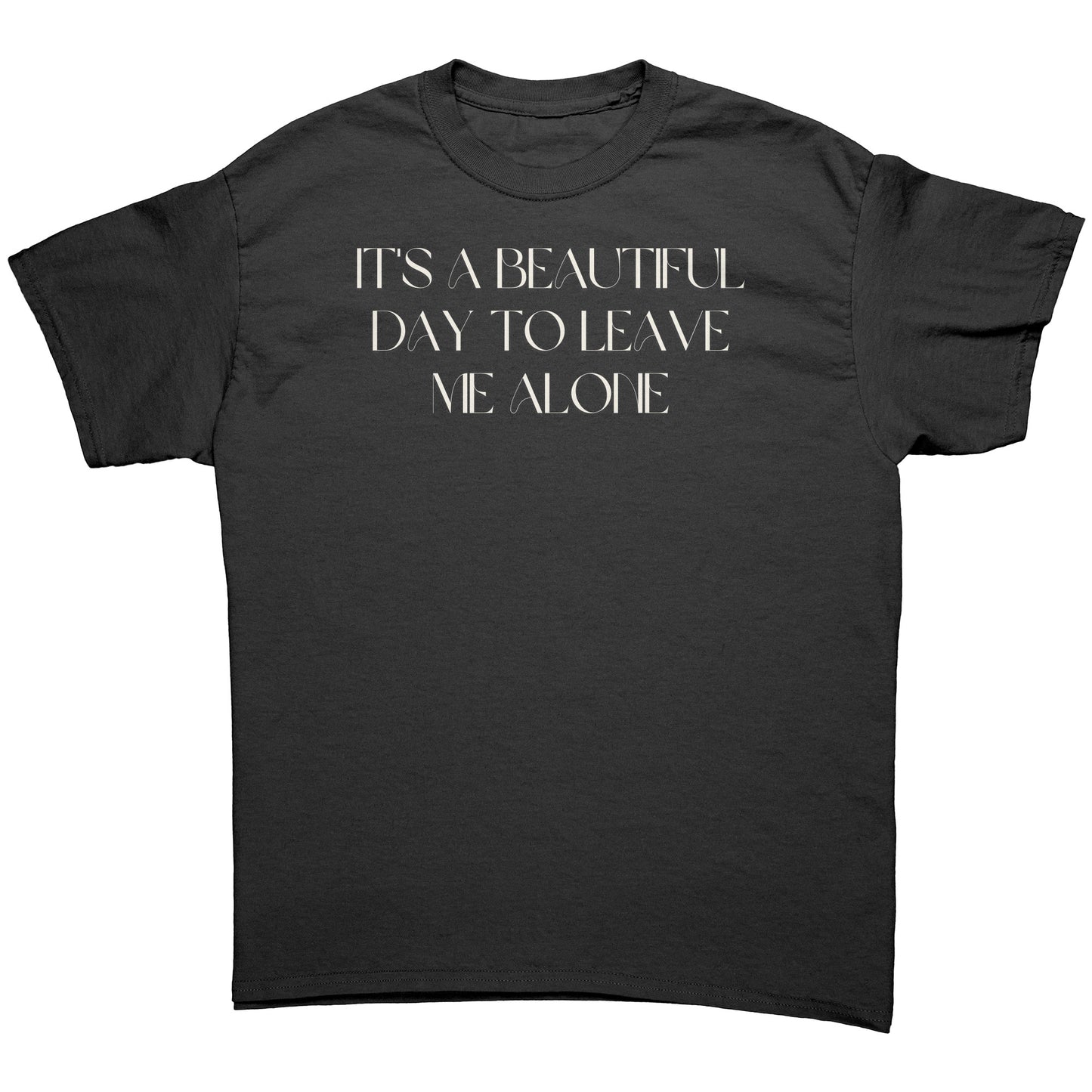 It's a beautiful day to leave me alone men's tee wl