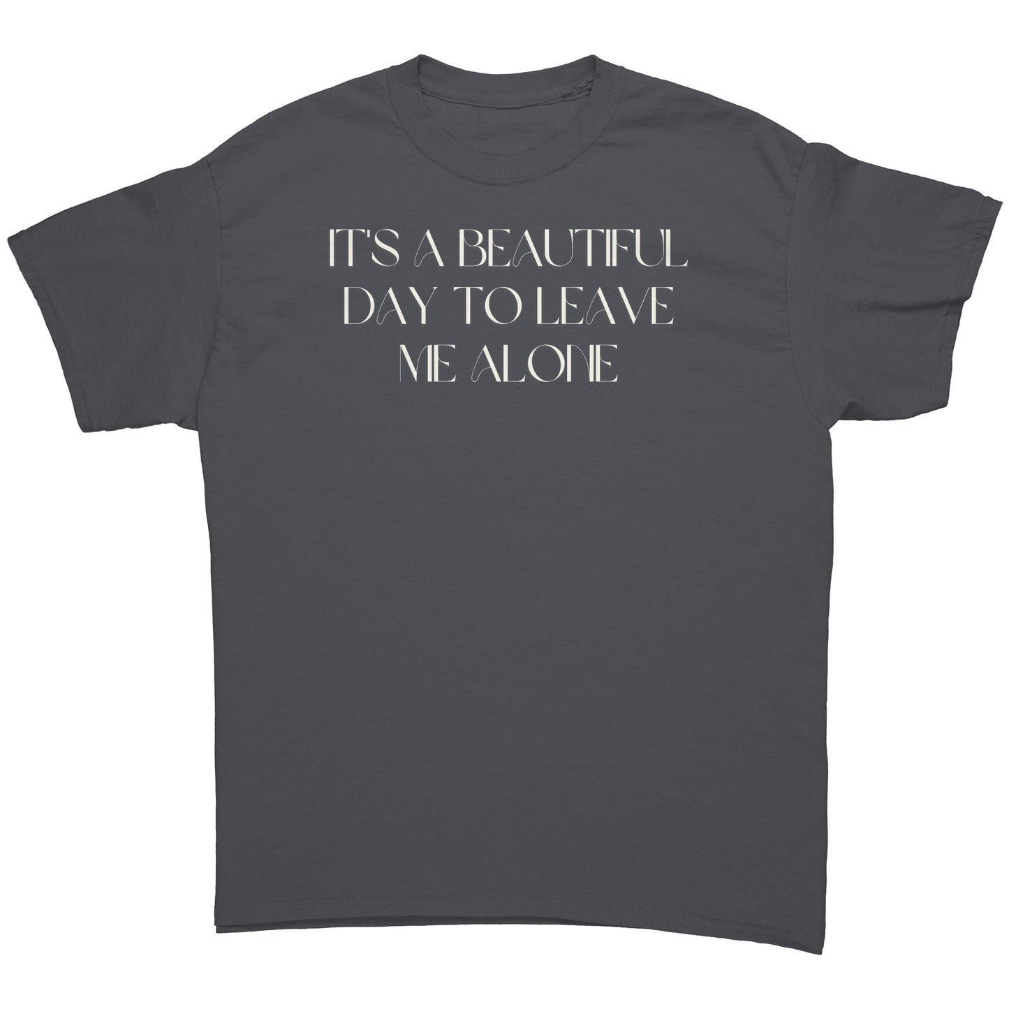 It's a beautiful day to leave me alone men's tee wl