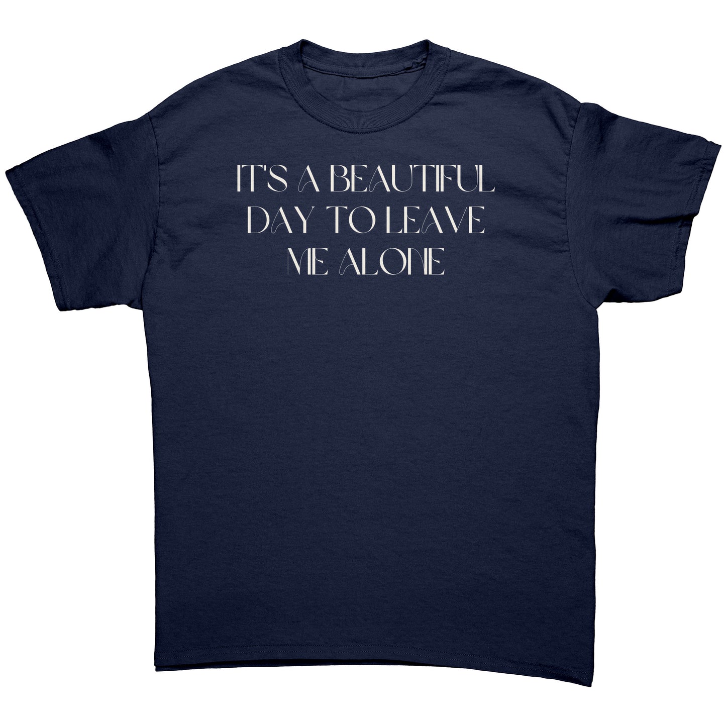 It's a beautiful day to leave me alone men's tee wl