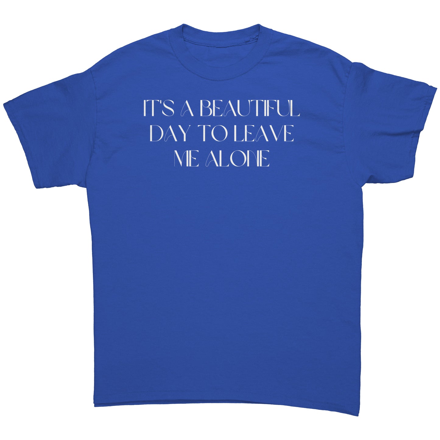 It's a beautiful day to leave me alone men's tee wl