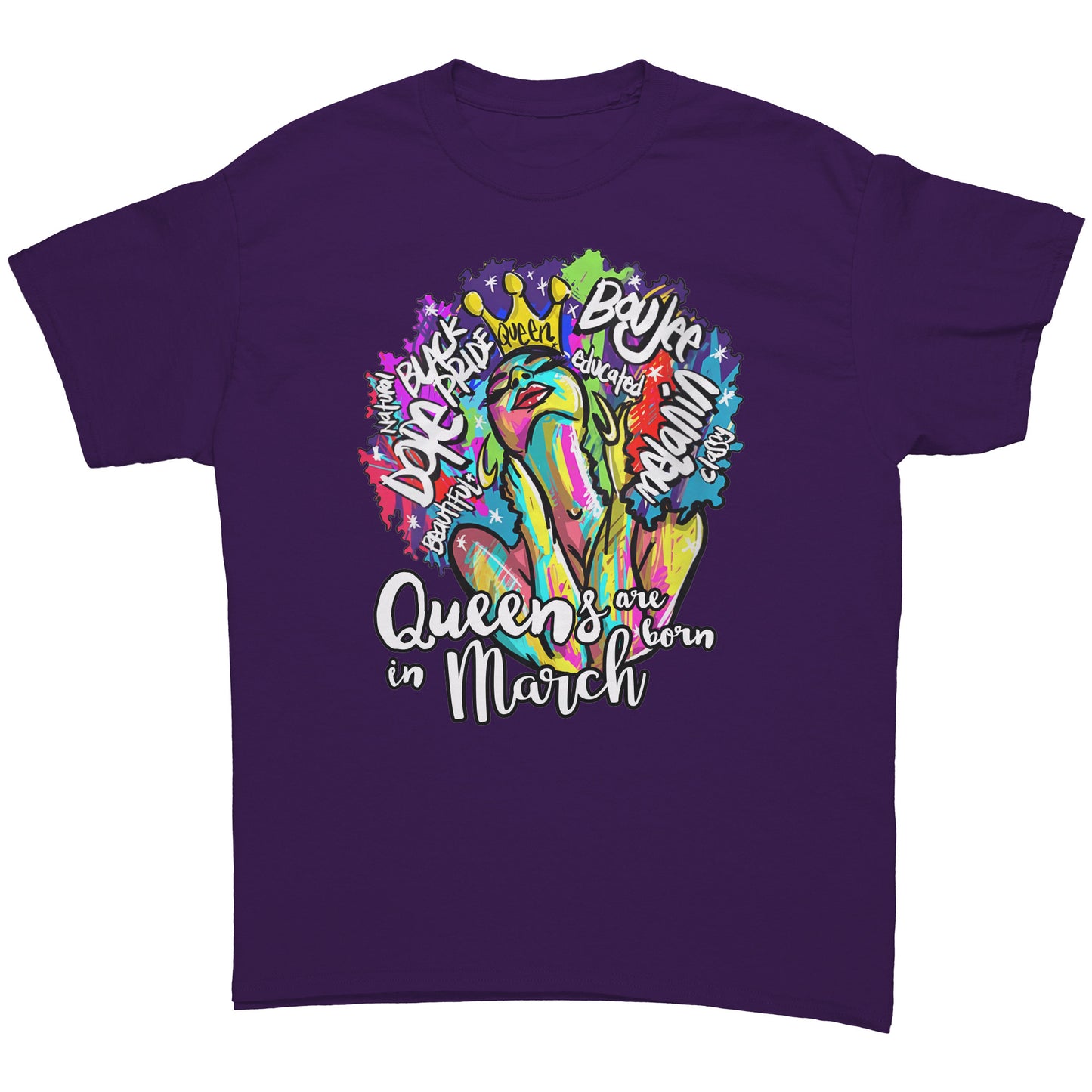 Queens Are Born In March Tee