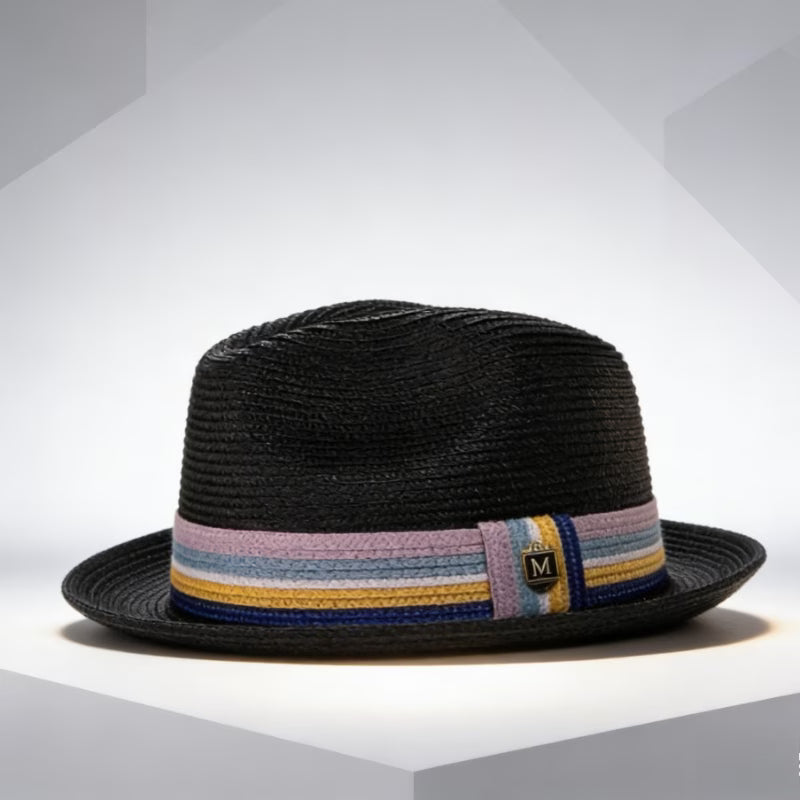 Summer Vybes Hat w/Striped ban