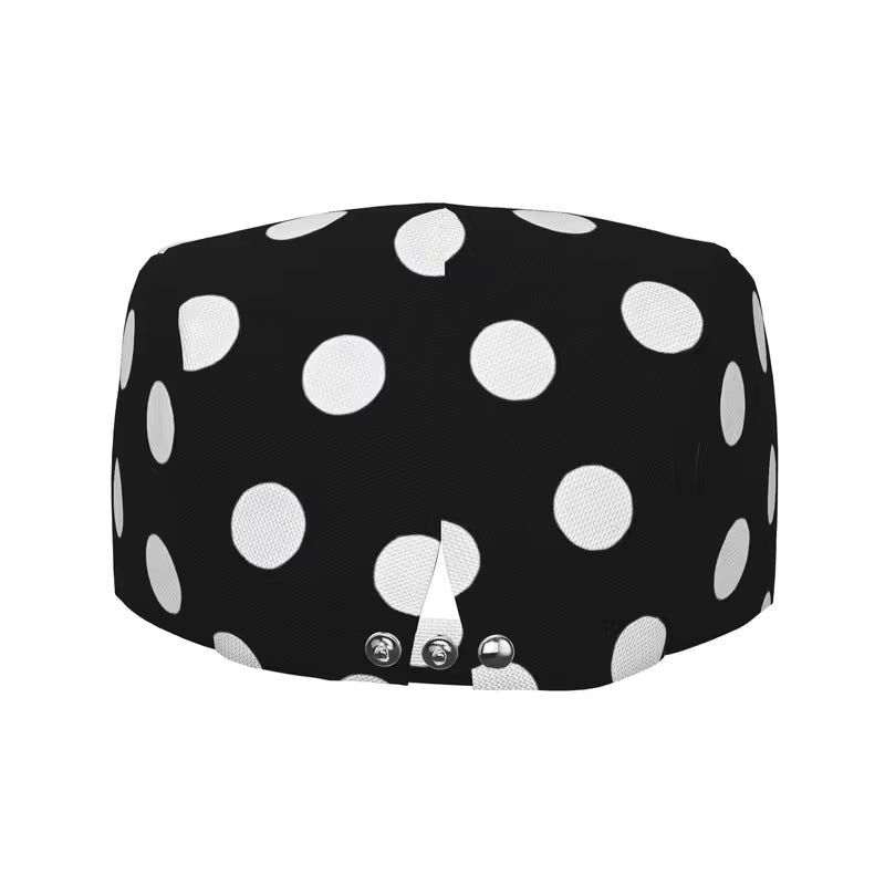 Black and White Polka Dot Newsboy Cap