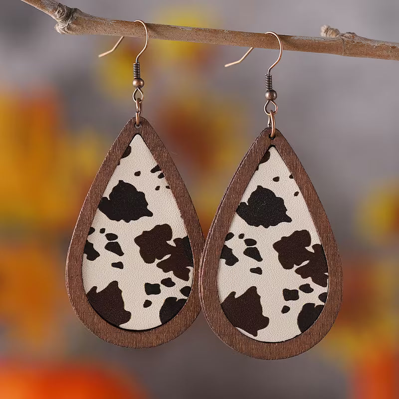 Cow Print Cowboy Hat Set