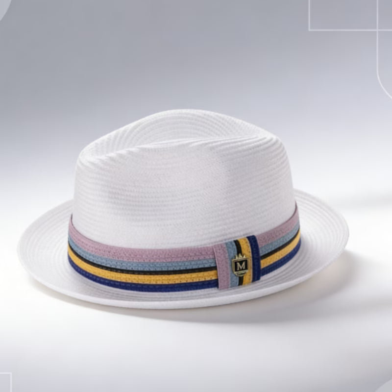 Summer Vybes Hat w/Striped ban