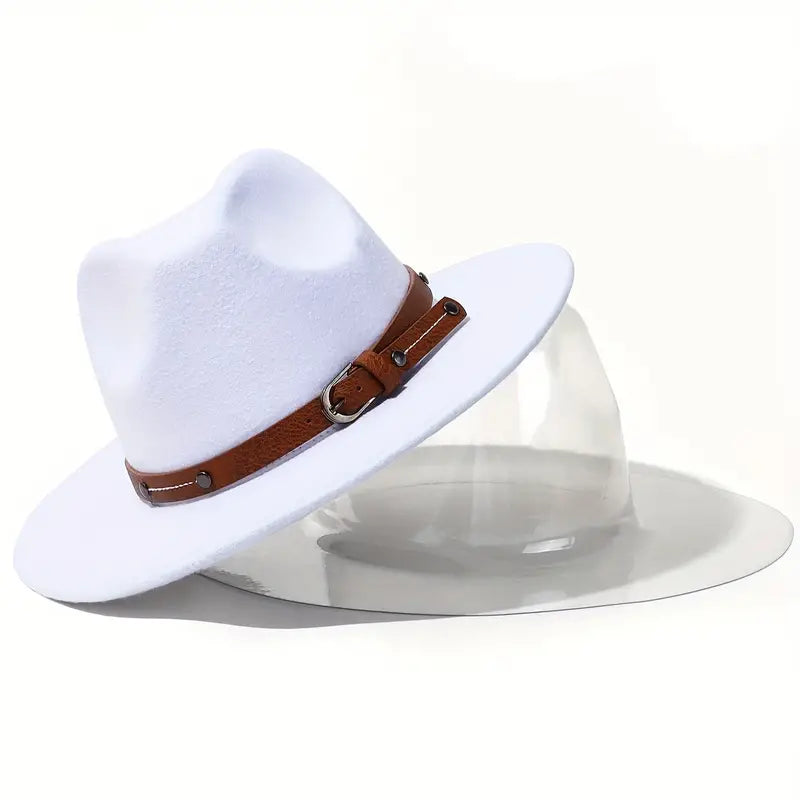 White Fedora's w/tan belt