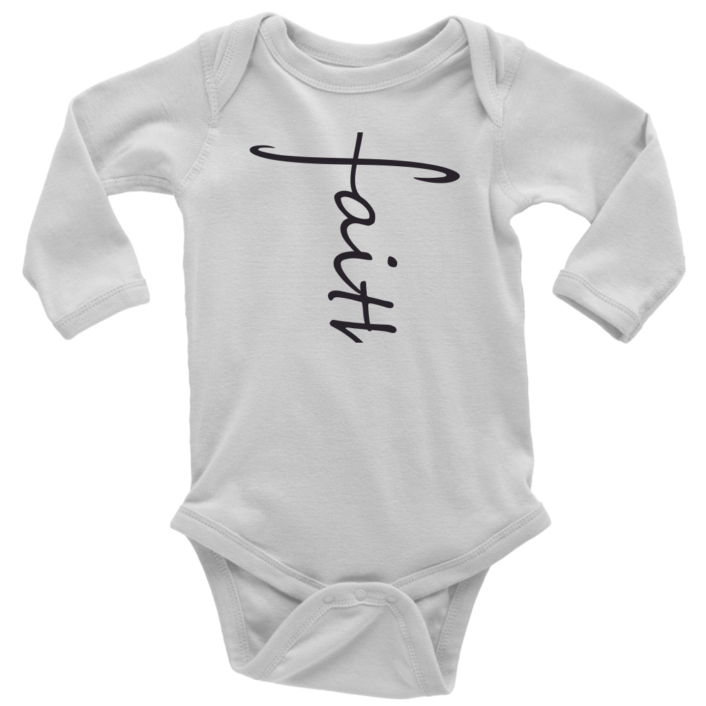 Faith long sleeve baby bodysuit