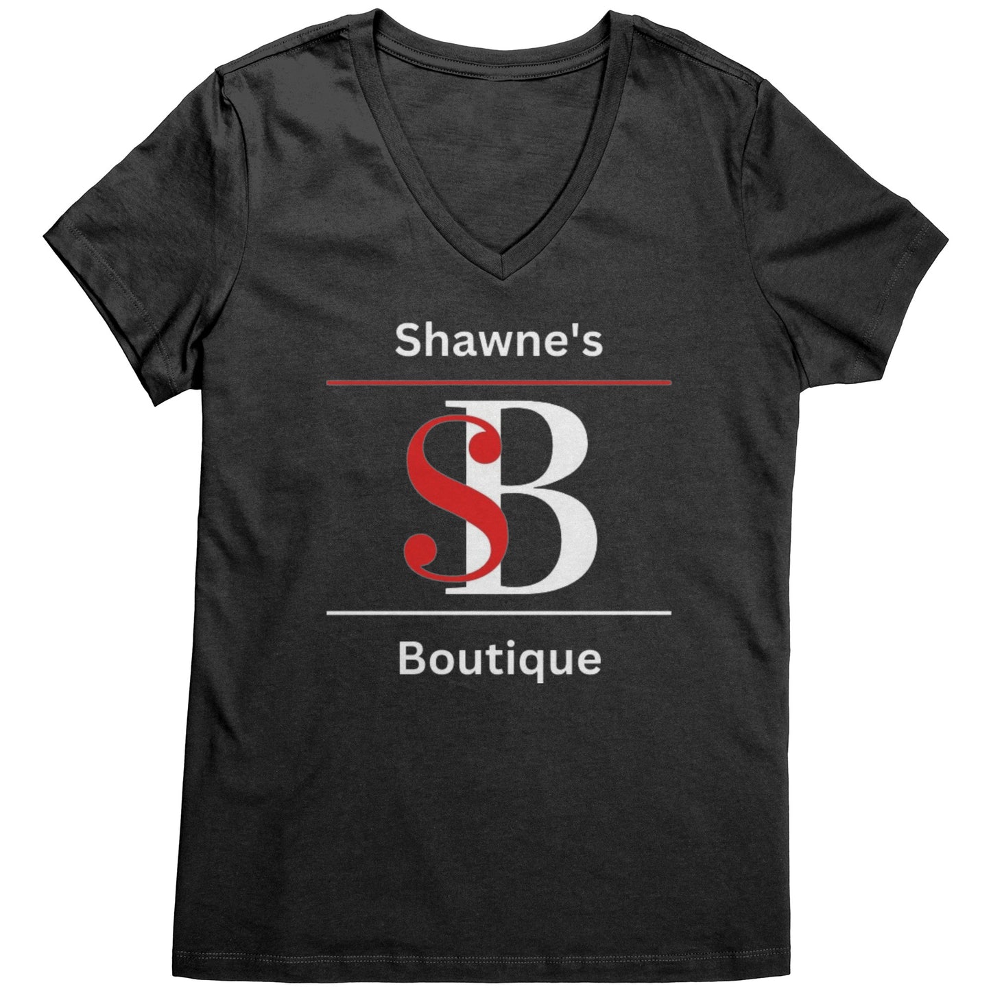 Shawne's Boutique Red/White V-Neck Tee