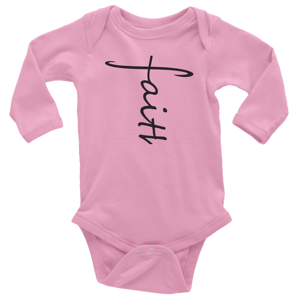 Faith long sleeve baby bodysuit