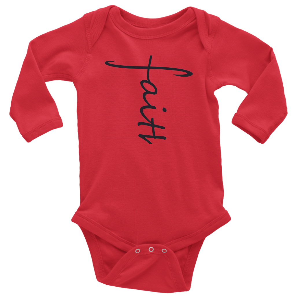 Faith long sleeve baby bodysuit